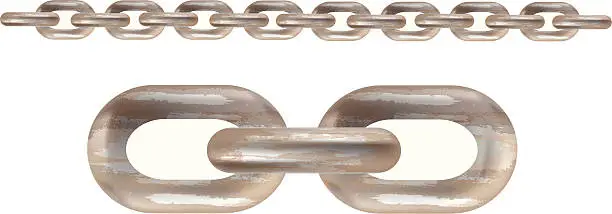 Vector illustration of Rusty Chain