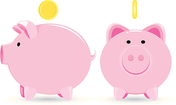 piggy bank vector file of piggy bank coin bank illustrations stock illustrations