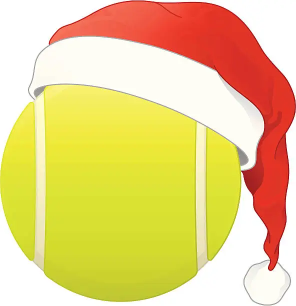 Vector illustration of Christmas Tennis Ball