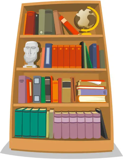 Vector illustration of Bookshelf