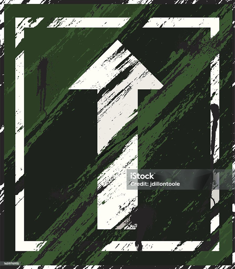 Sinal de Grunge/fundo verde - Royalty-free Afixar Cartaz arte vetorial