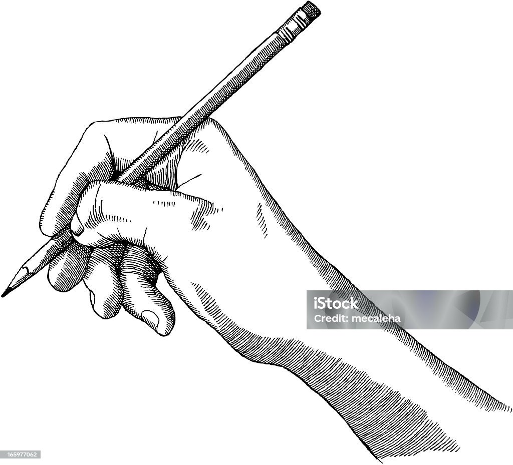 Artists Hand Stock Illustration - Download Image Now - Pencil ...