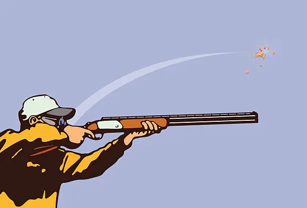 Vector illustration of Clay Pigeon