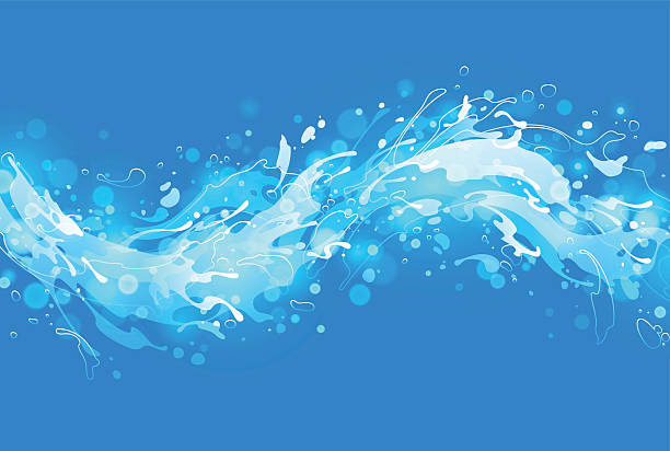 ilustrações, clipart, desenhos animados e ícones de respingos de água azul - water spray flowing backgrounds
