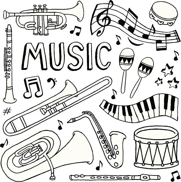 Vector illustration of Music Doodles
