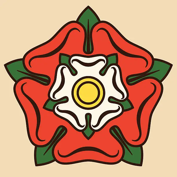 Vector illustration of Tudor Rose