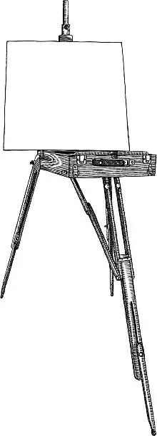 Vector illustration of Art Easel