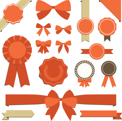 Set of retro holiday design elements.  Each element is grouped and colors are global for easy editing.