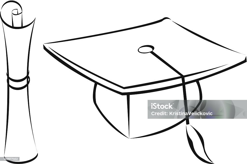 Ilustración de Graduación y más Vectores Libres de Derechos de Birrete -  Birrete, Dibujar, Graduación - iStock