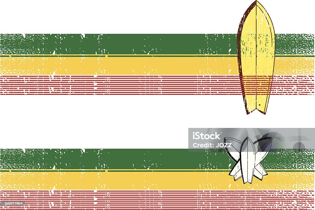 Rastafári pranchas de surfe listras - Vetor de Big Island - Ilhas do Havaí royalty-free