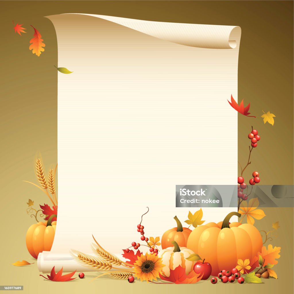 Harvest-Parchemin - clipart vectoriel de Automne libre de droits