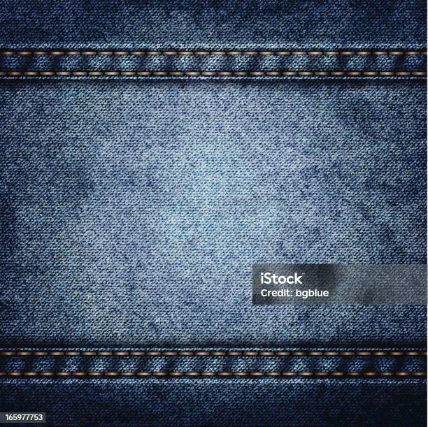 Blue Denim Stock Illustration - Download Image Now - Denim, Jeans, Textured