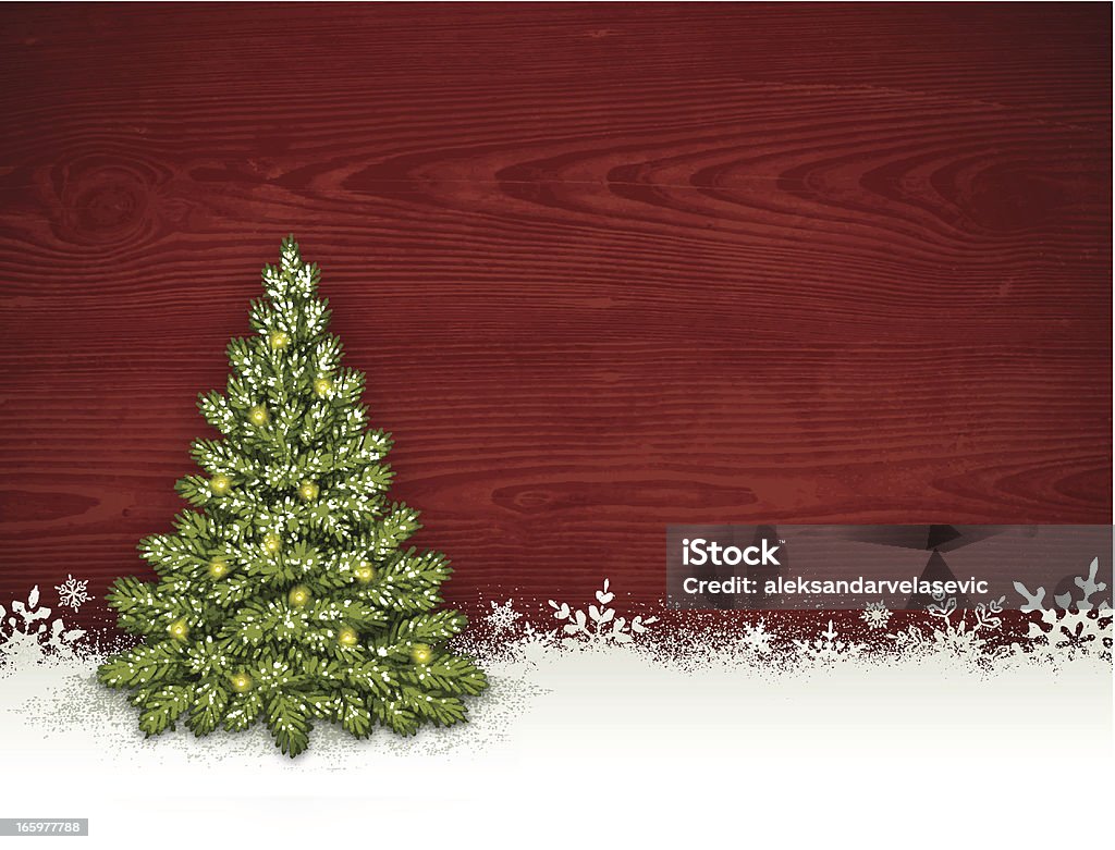 Árbol de navidad de fondo - arte vectorial de Blanco - Color libre de derechos