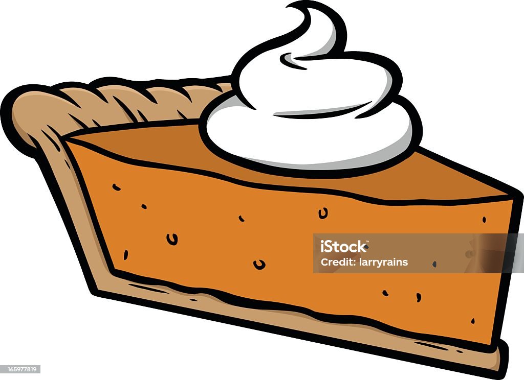 Computer image of pumpkin pie with whipped cream on top Pumpkin Pie Pumpkin Pie stock vector