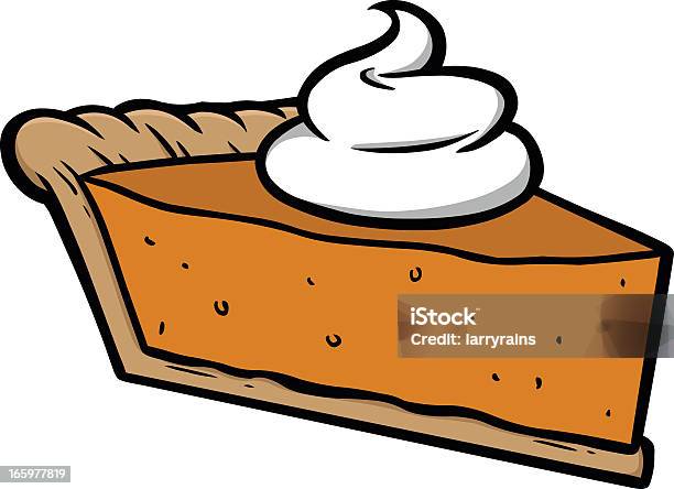 Computer Image Of Pumpkin Pie With Whipped Cream On Top Stock Illustration - Download Image Now