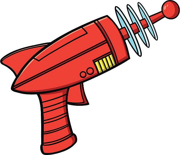 ilustraciones, imágenes clip art, dibujos animados e iconos de stock de ray pistola - toy gun