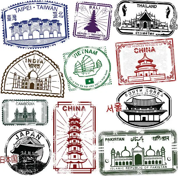 Vector illustration of Asian Travel Splendor