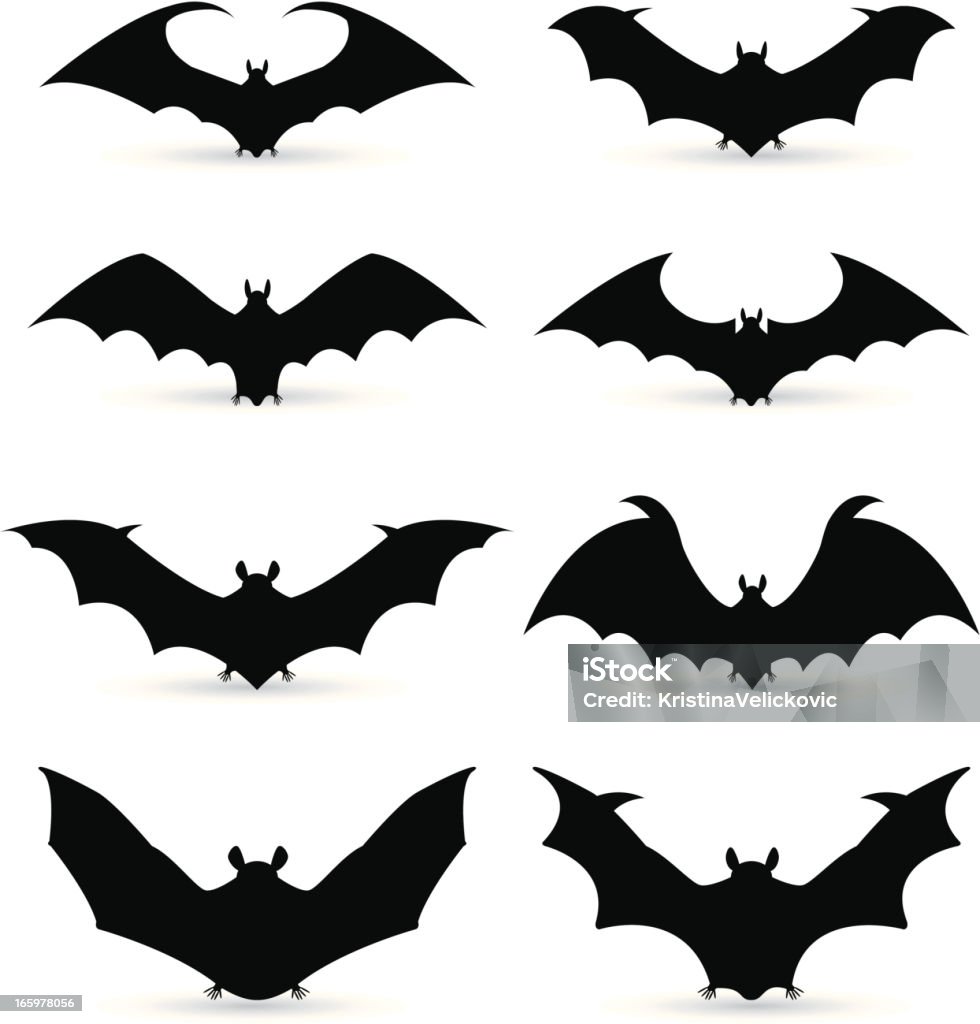 bat icons vector file of bat icons Bat - Animal stock vector