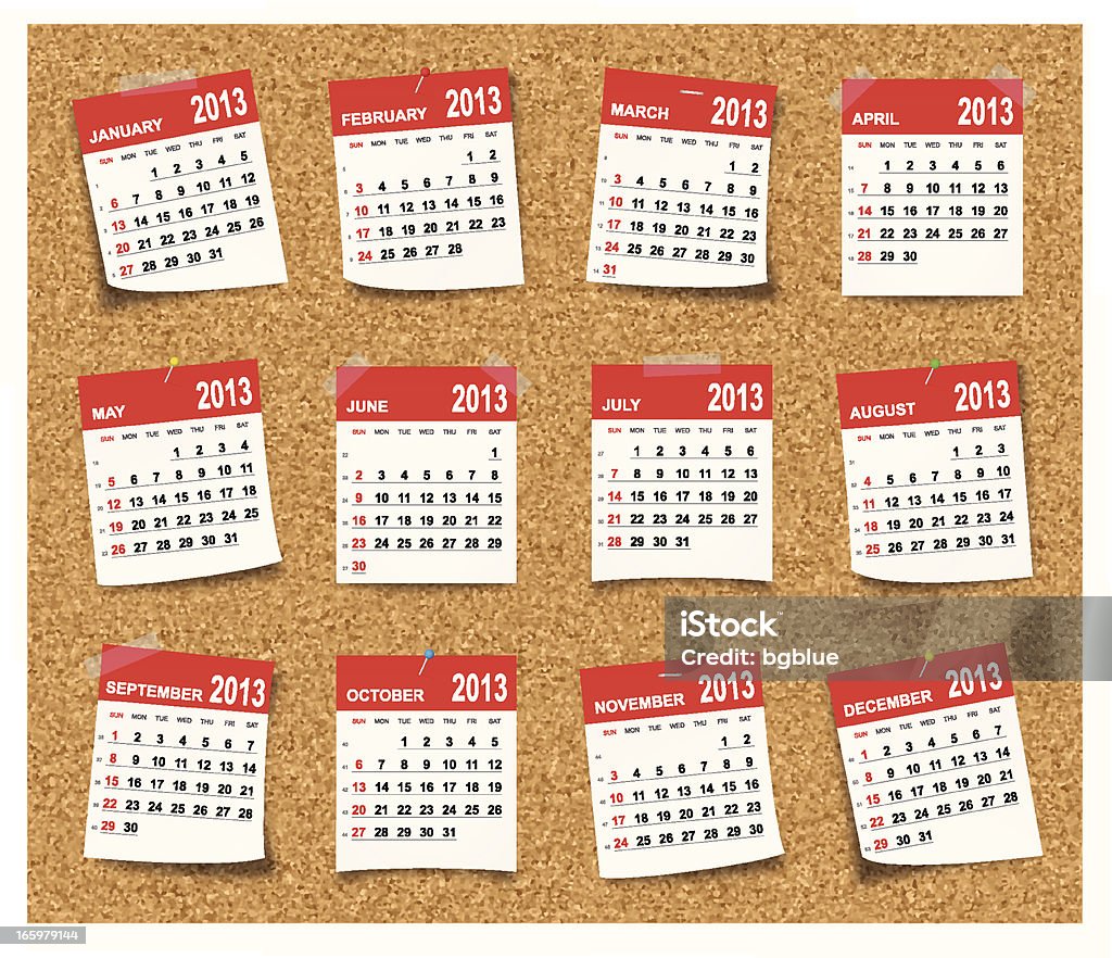 Календарь 2013 г. - Векторная графика 2013 роялти-фри