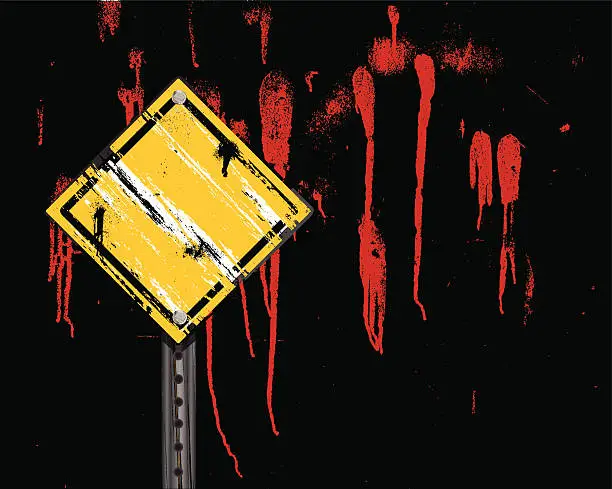 Vector illustration of Grunge Sign Blood Background