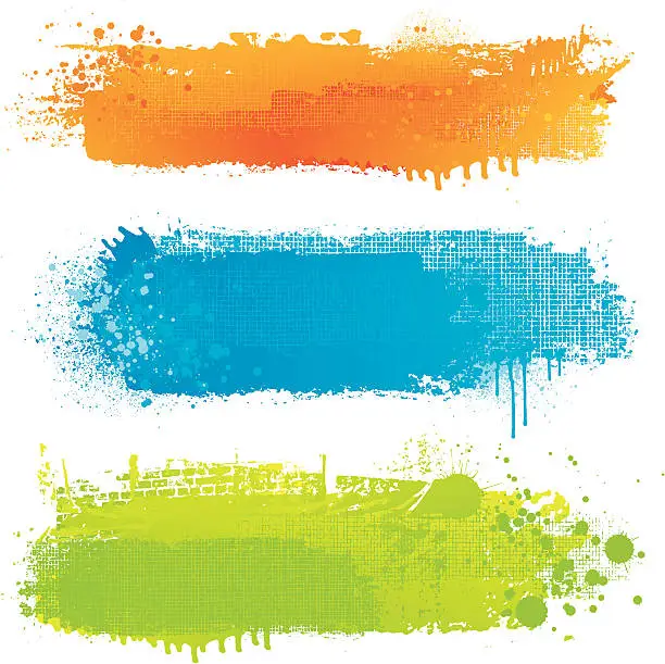 Vector illustration of Textured paint strip backgrounds