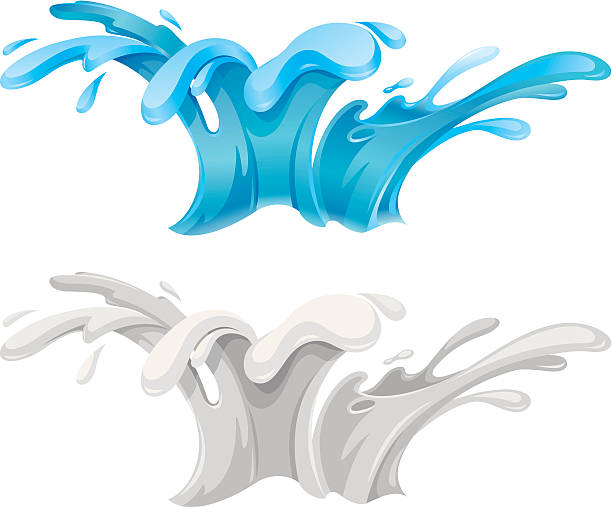 Water Splash Stock Vektor Art und mehr Bilder von Spritzendes Wasser -  Spritzendes Wasser, Wasser, Vektor - iStock
