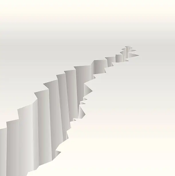 Vector illustration of crevice