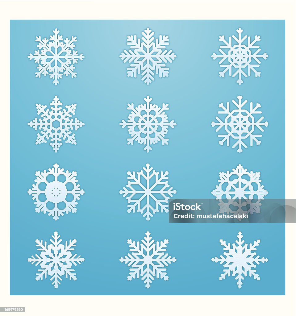 Fiocchi di neve - arte vettoriale royalty-free di Astratto