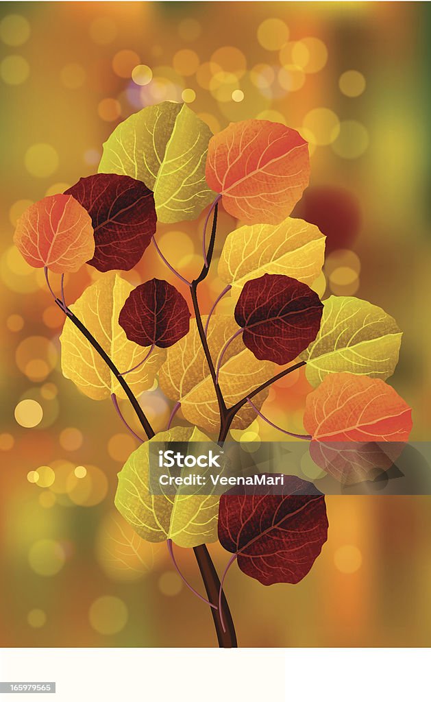 Aspen Leaves Beautiful Autumn Leaves Background Aspen Leaf stock vector