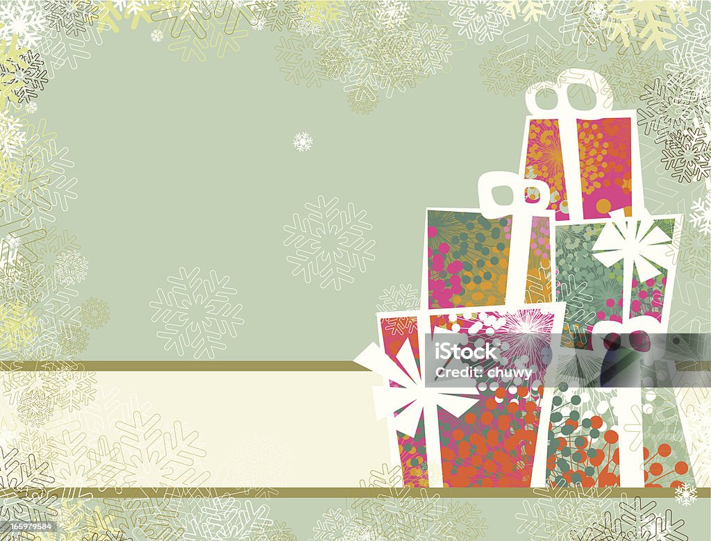 クリスマスギフトバナー - お祝いのロイヤリティフリーベクトルアート クリスマスギフトバナー - お祝いのロイヤリティフリーベクトルアート