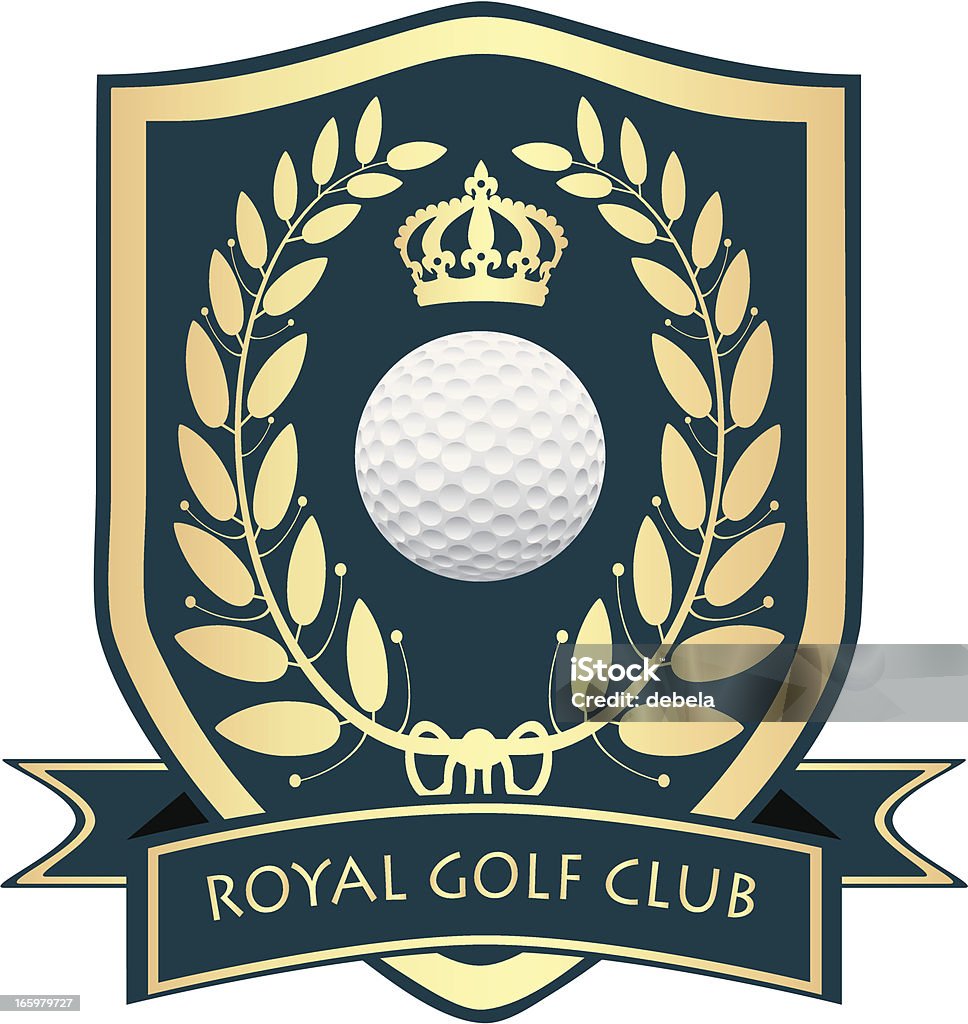 Королевский гольф-клуб - Векторная графика Щит роялти-фри