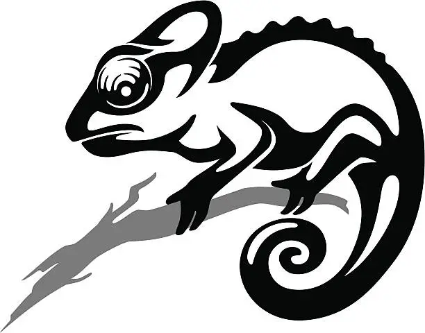 Vector illustration of Chameleon Lizard