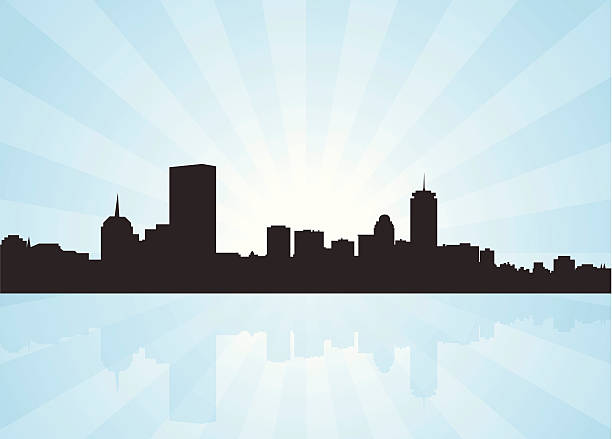 boston massachusetts skyline - boston 幅插畫檔、美工圖案、卡通及圖標