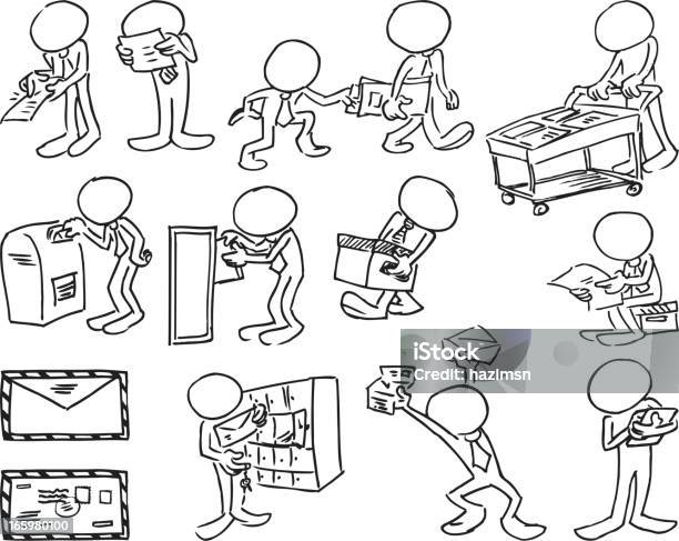 Faceless Characters With Documents Stock Illustration - Download Image Now - Business, Businessman, Cartoon