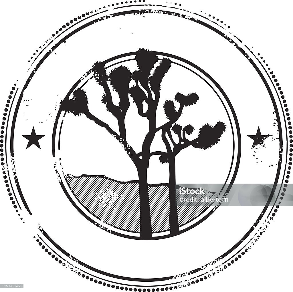Splendid Joshua Tree Stamp - Royalty-free Joshua Ağacı Vector Art