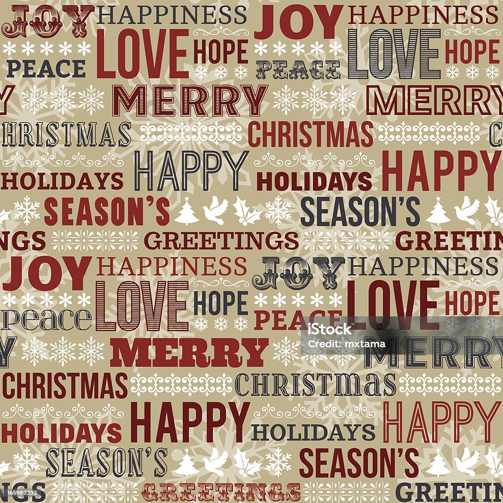Holiday Wünsche Nahtlose Muster - Lizenzfrei Weihnachten Vektorgrafik