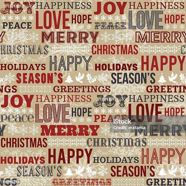Holiday Wünsche Nahtlose Muster Stock Vektor Art und mehr Bilder von Weihnachten - Weihnachten, Muster, Text - Schriftsymbol