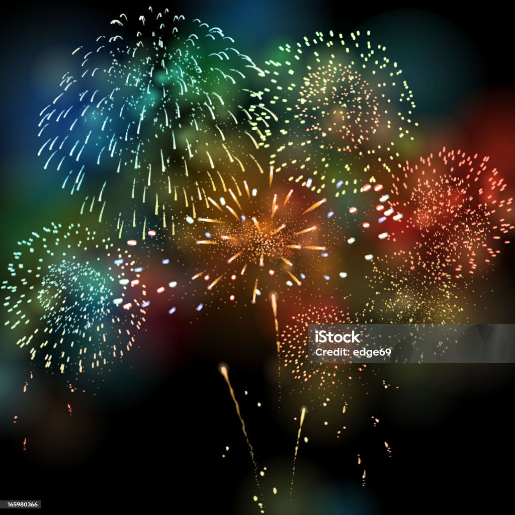 Fuochi d'artificio - arte vettoriale royalty-free di Fuochi d'artificio