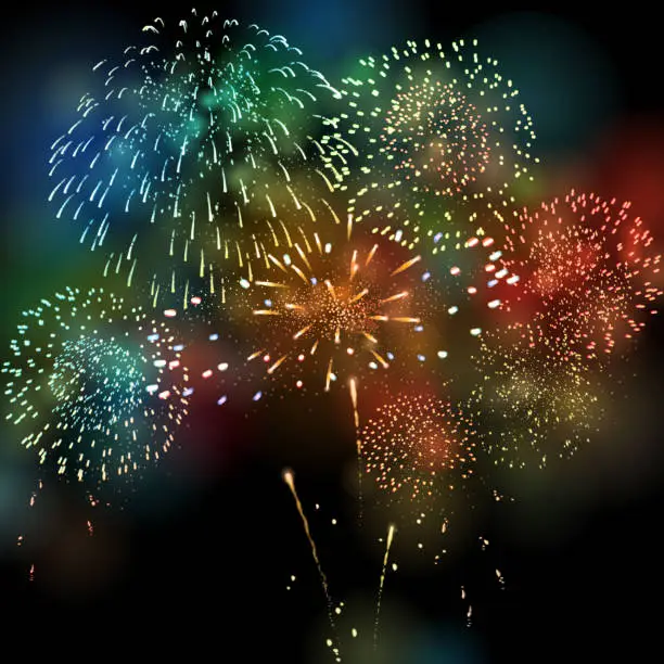 Vector illustration of Fireworks