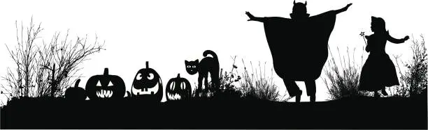 Vector illustration of Ghoulish Vector Silhouette