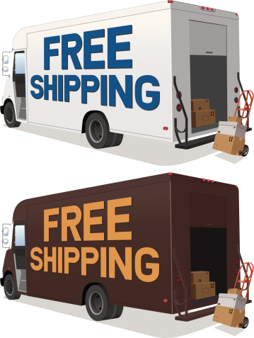 Vector illustration of a delivery truck with 