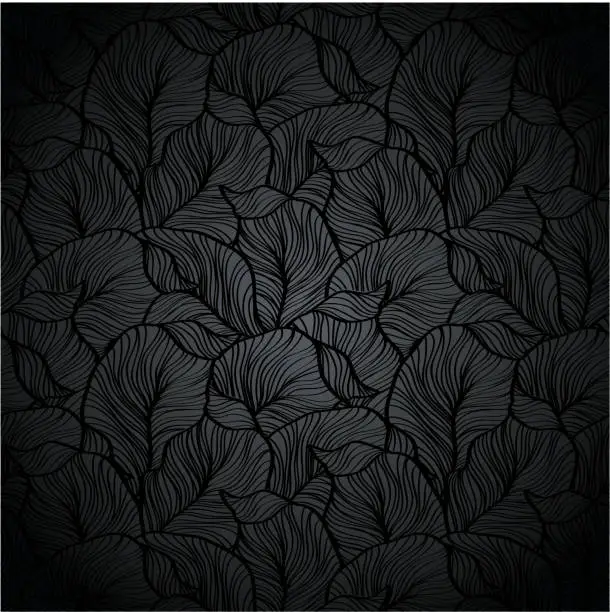 Vector illustration of Black plant texture