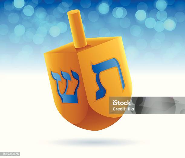 Dado Judaico - Arte vetorial de stock e mais imagens de Dado Judaico - Dado Judaico, Dourado - Cores, Vetor