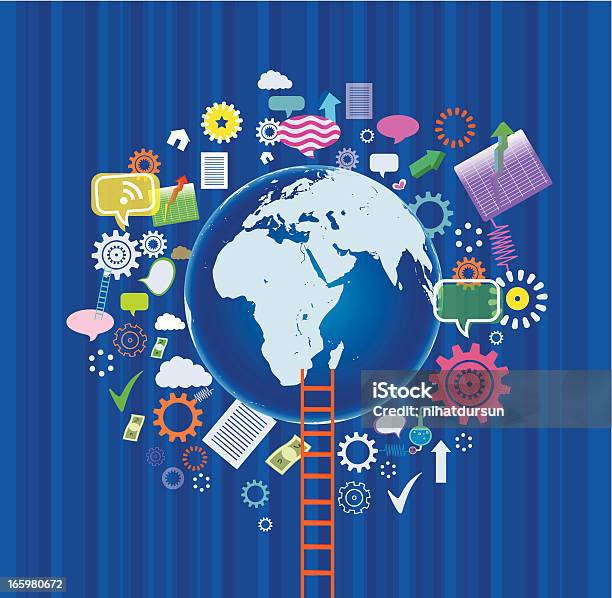 Vetores de Economia Mundial e mais imagens de Comunicação Global - Comunicação Global, Desenvolvimento, Global