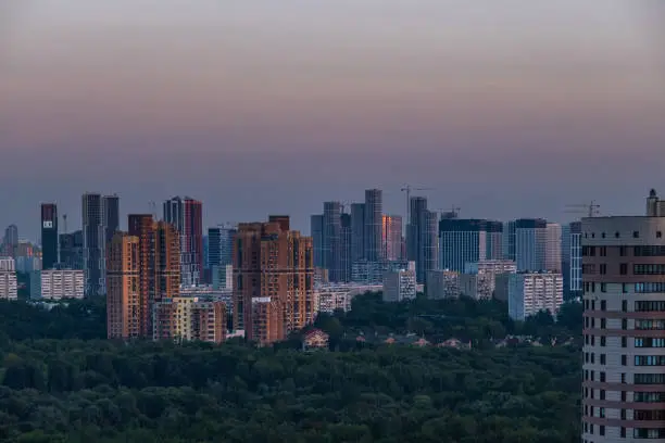 Photo of Old and new buildings in the city of Moscow