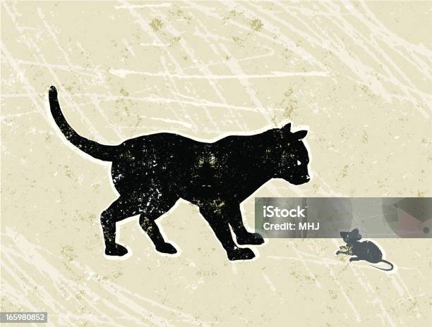 Cat And Mouse Stock Vektor Art und mehr Bilder von Hauskatze - Hauskatze, Maus - Tier, Katz und Maus spielen