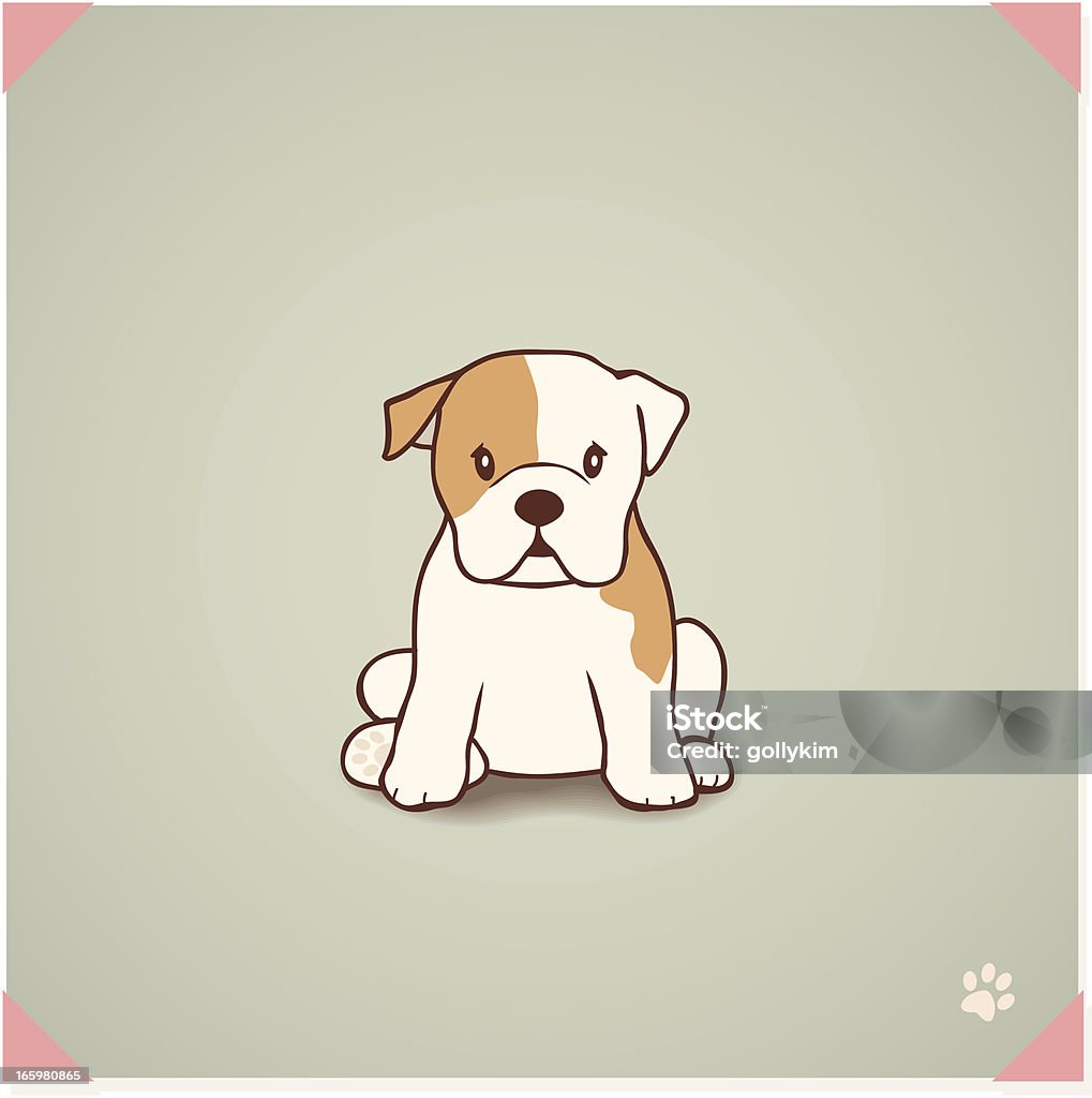 English Bulldog Puppy English Bulldog Puppy Sitting Puppy stock vector