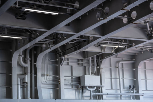 istock Plumbing and cables of a ferry.. 1659809148