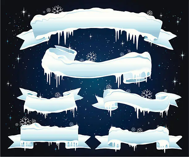 Vector illustration of Christmas Ice Banner