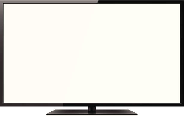 lcd televizor - projekční plátno stock ilustrace